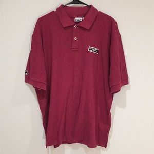 🔴Fila men’s maroon polo size XXL